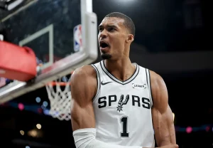 San-Antonio-Spurs-forward-Victor-Wembanyama-celebrates-a-basket-Game-2-against-the-Minnesota-Timberwolves-Frost-Bank-Center-San-Antonio-Texas-May-6-2026